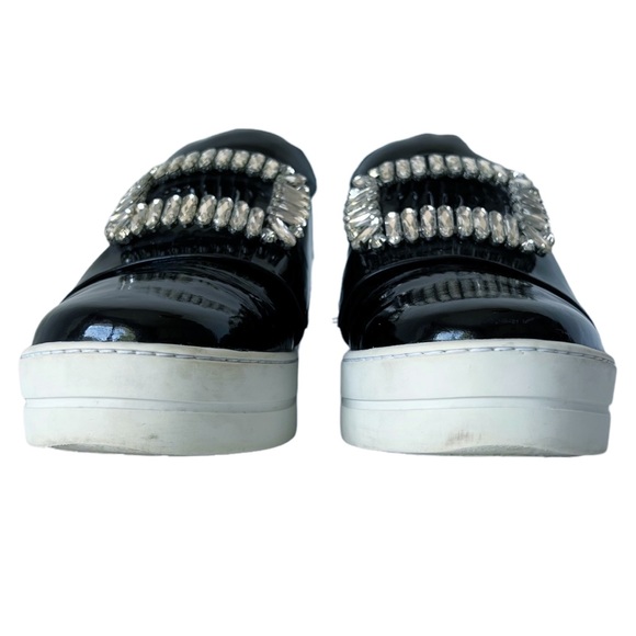 CHAUSSURE LAPIN Black Patent Jeweled Slip On Trainers | 8 - Picture 5 of 11